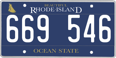 RI license plate 669546