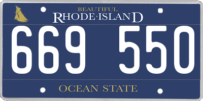 RI license plate 669550
