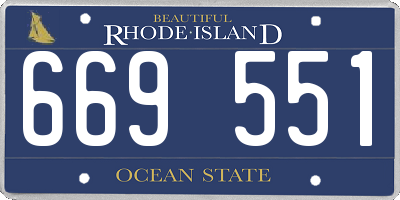 RI license plate 669551