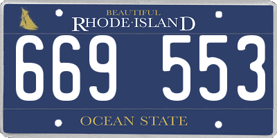 RI license plate 669553