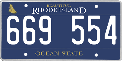 RI license plate 669554