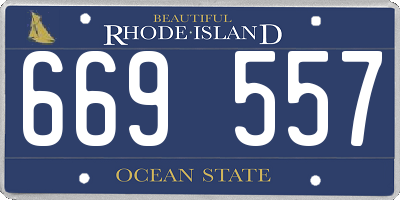 RI license plate 669557