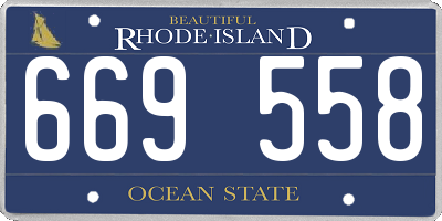 RI license plate 669558