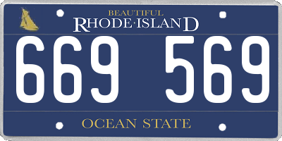RI license plate 669569