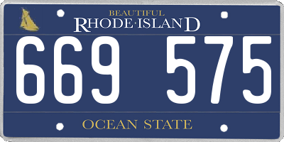 RI license plate 669575