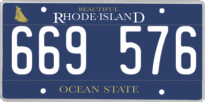 RI license plate 669576