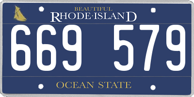 RI license plate 669579
