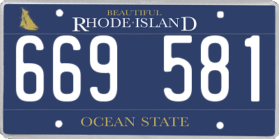 RI license plate 669581
