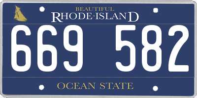 RI license plate 669582