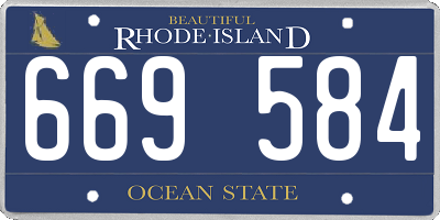 RI license plate 669584