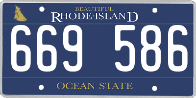 RI license plate 669586