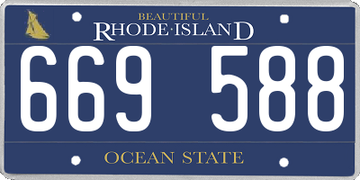RI license plate 669588