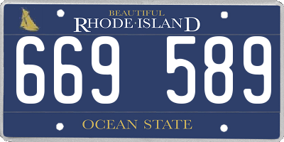RI license plate 669589
