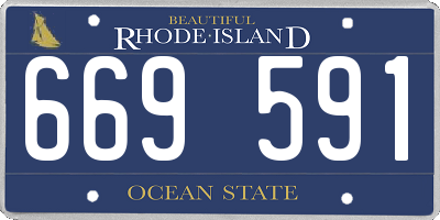 RI license plate 669591