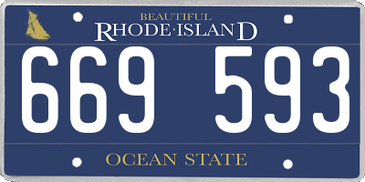 RI license plate 669593