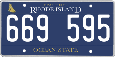 RI license plate 669595
