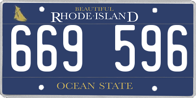 RI license plate 669596
