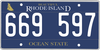RI license plate 669597