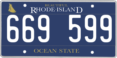 RI license plate 669599