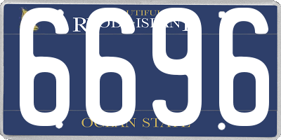 RI license plate 6696