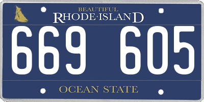 RI license plate 669605