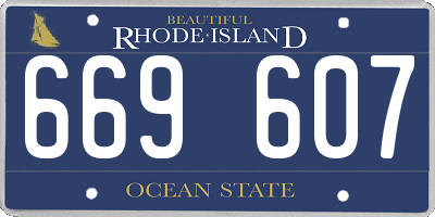 RI license plate 669607