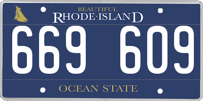 RI license plate 669609