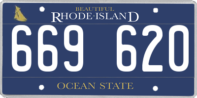 RI license plate 669620