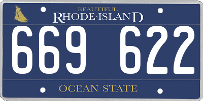 RI license plate 669622