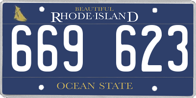 RI license plate 669623