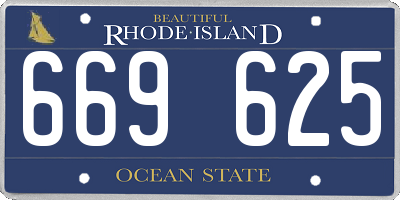 RI license plate 669625
