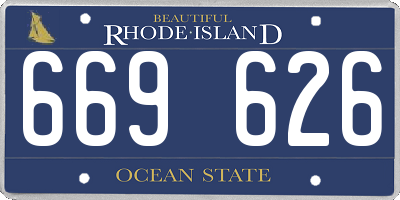 RI license plate 669626