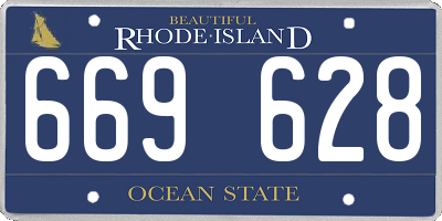 RI license plate 669628