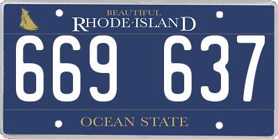 RI license plate 669637