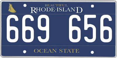 RI license plate 669656