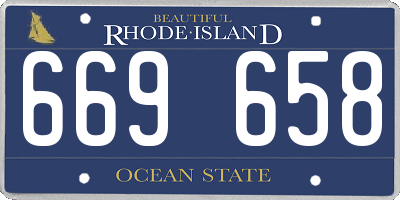 RI license plate 669658