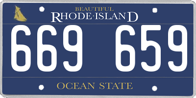 RI license plate 669659