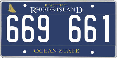 RI license plate 669661