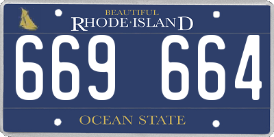 RI license plate 669664