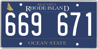 RI license plate 669671
