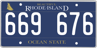 RI license plate 669676