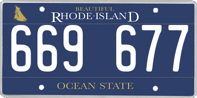RI license plate 669677