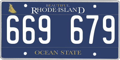 RI license plate 669679
