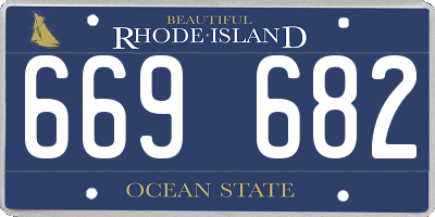 RI license plate 669682