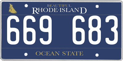 RI license plate 669683