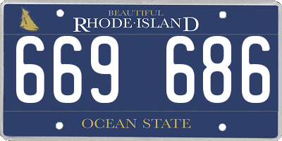 RI license plate 669686