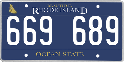 RI license plate 669689