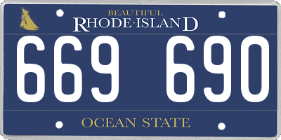 RI license plate 669690