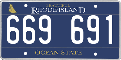 RI license plate 669691