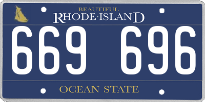 RI license plate 669696
